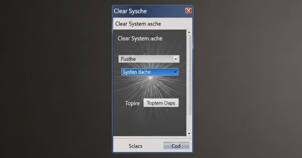 Clear the System Cache