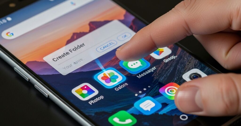 How to create a folder on an Android Phone?