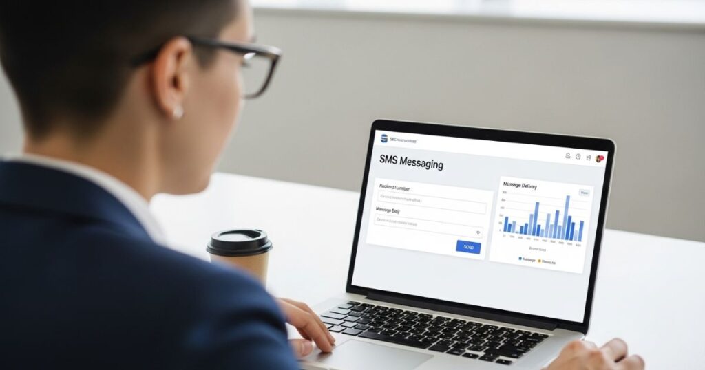 Using an SMS messaging service provider