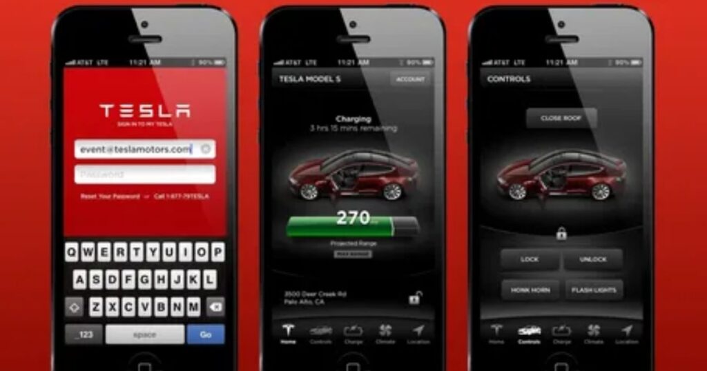 Allow the Tesla app to use mobile data.