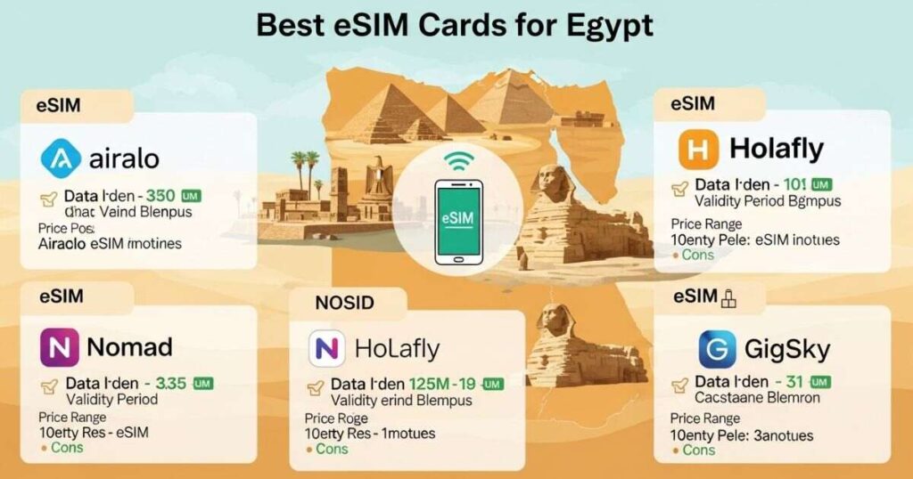 Best e-SIM cards for Egypt