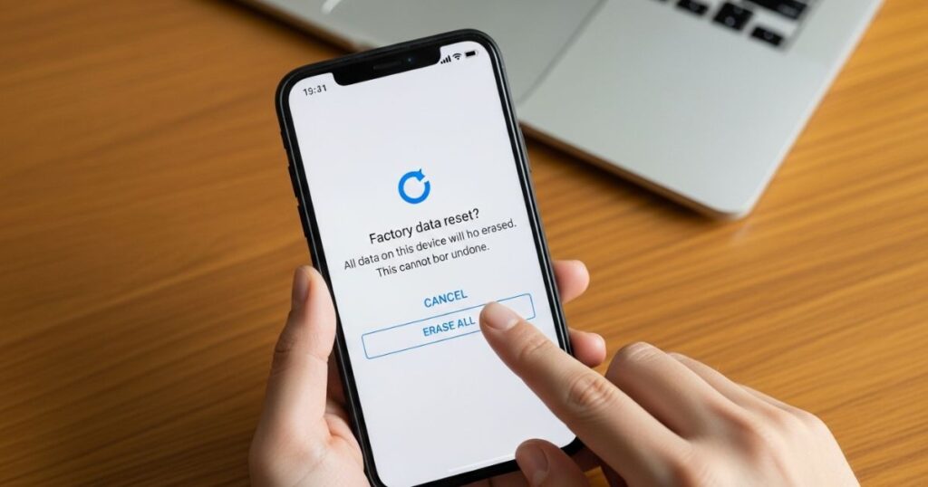 Do a hard reset or a factory reset
