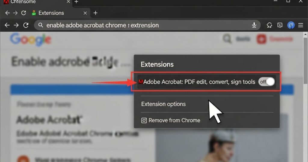 Enable Adobe Acrobat Reader Chrome Extension