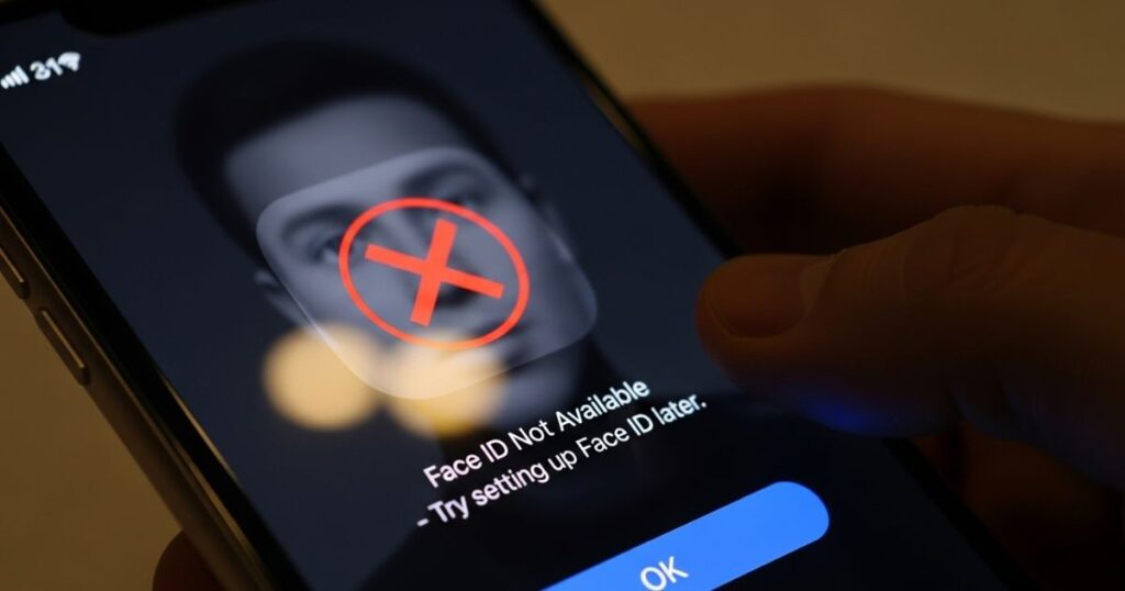Face id setup not working