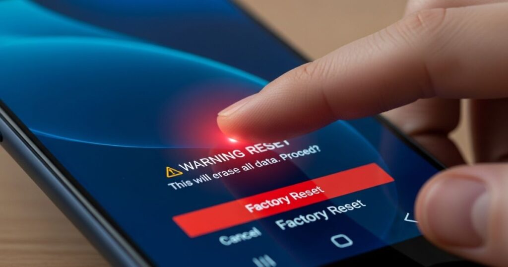 Factory reset the phone