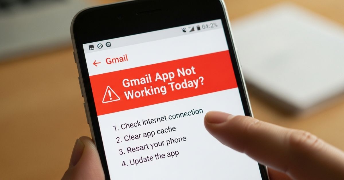 Gmail App Not Working Today? Here’s How to Fix It Fast