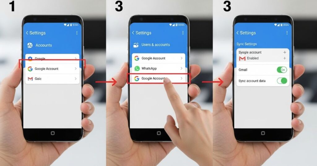 How to turn on Sync Gmail on Android